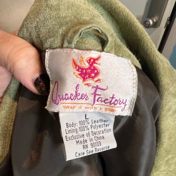 Quacker Factory size large pumpkin jacket suede leather jacket - Picture 8 of 9